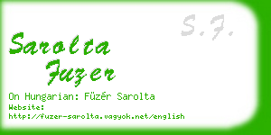 sarolta fuzer business card